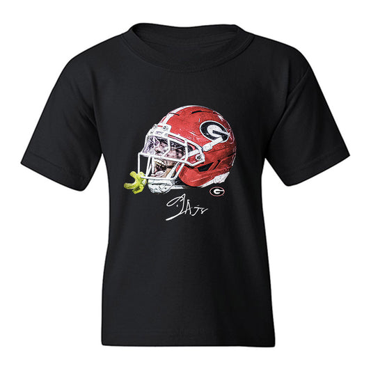 Georgia - NCAA Football : Gabe Harris Jr - Game Face Youth T-Shirt-0