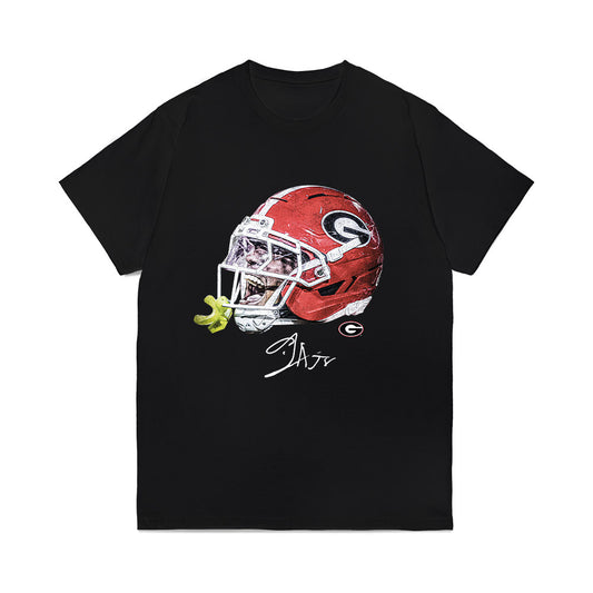 Georgia - NCAA Football : Gabe Harris Jr - Game Face Comfort Colors T-Shirt-0