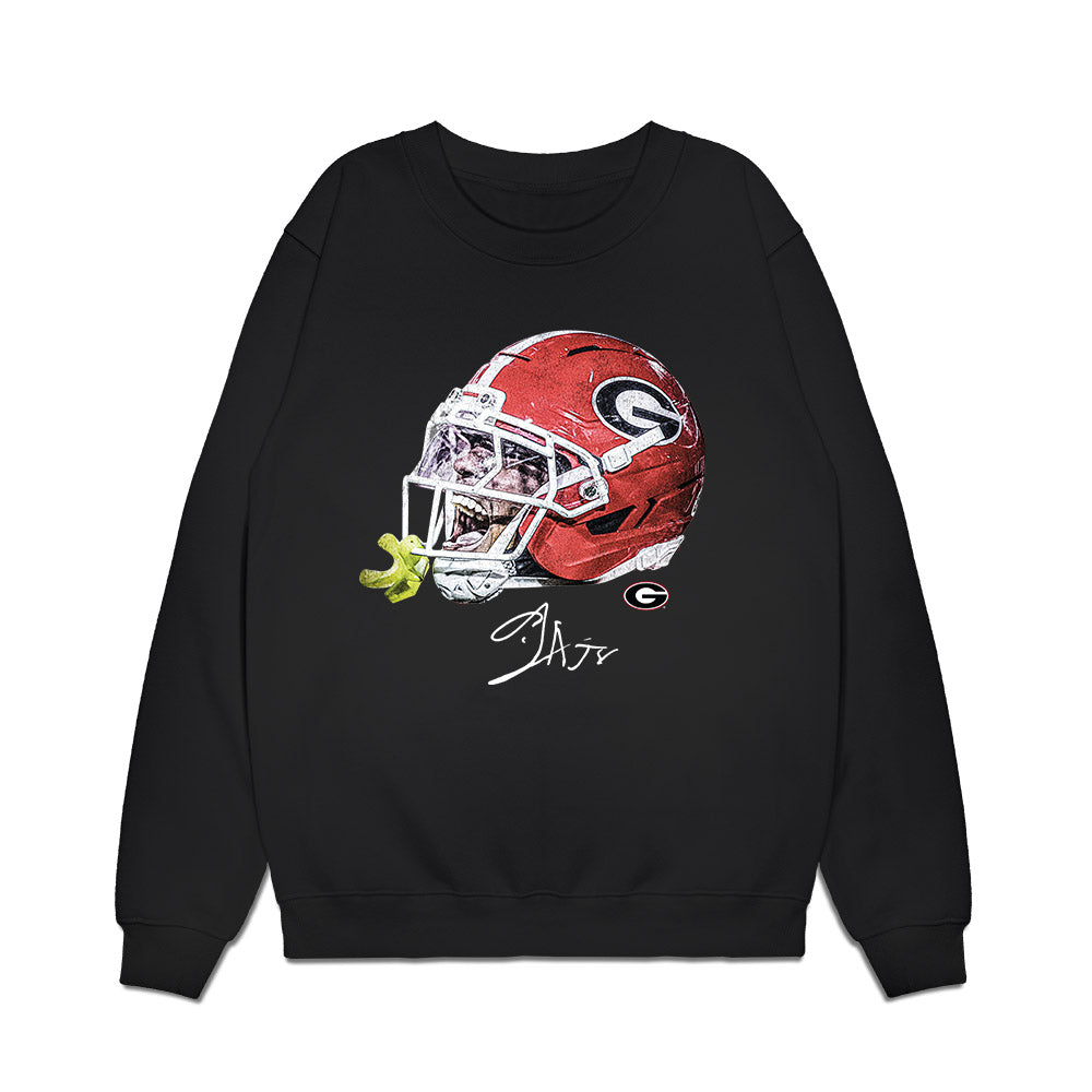 Georgia - NCAA Football : Gabe Harris Jr - Game Face Premium Crewneck Sweatshirt-0