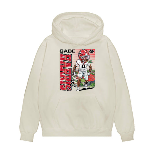 Georgia - NCAA Football : Gabe Harris Jr. - Caricature Premium Hooded Sweatshirt-0
