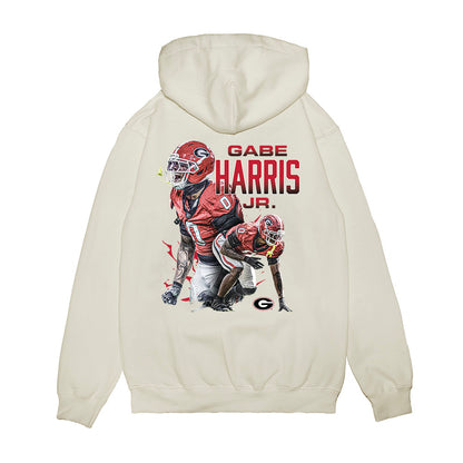 Georgia - NCAA Football : Gabe Harris Jr - Collage Premium Hooded Sweatshirt-1