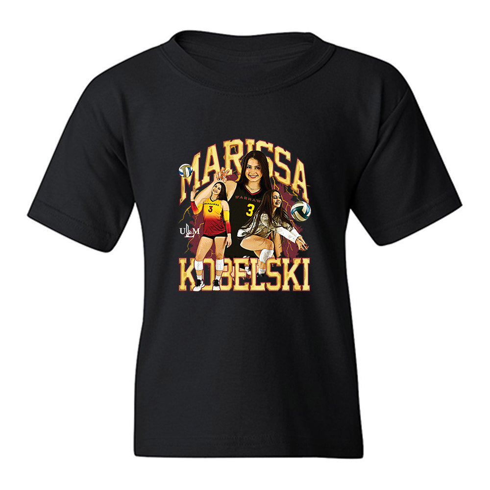 ULM - NCAA Women's Volleyball : Marissa Kobelski - Collage Youth T-Shirt-0
