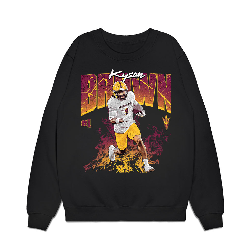 Arizona State - NCAA Football : Kyson Brown - Collage Premium Crewneck Sweatshirt-0