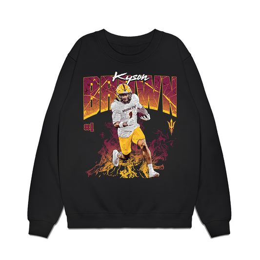 Arizona State - NCAA Football : Kyson Brown - Collage Premium Crewneck Sweatshirt-0