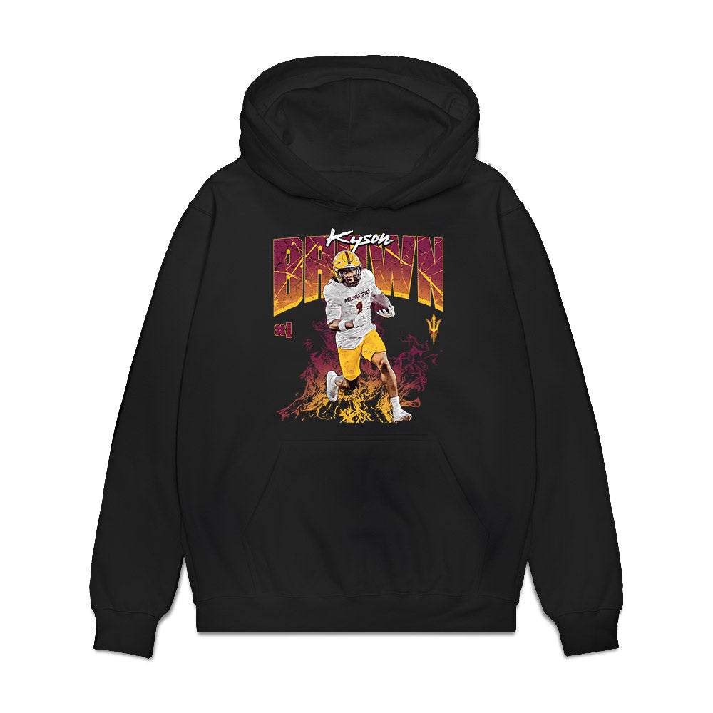 Arizona State - NCAA Football : Kyson Brown - Collage Premium Hooded Sweatshirt-0