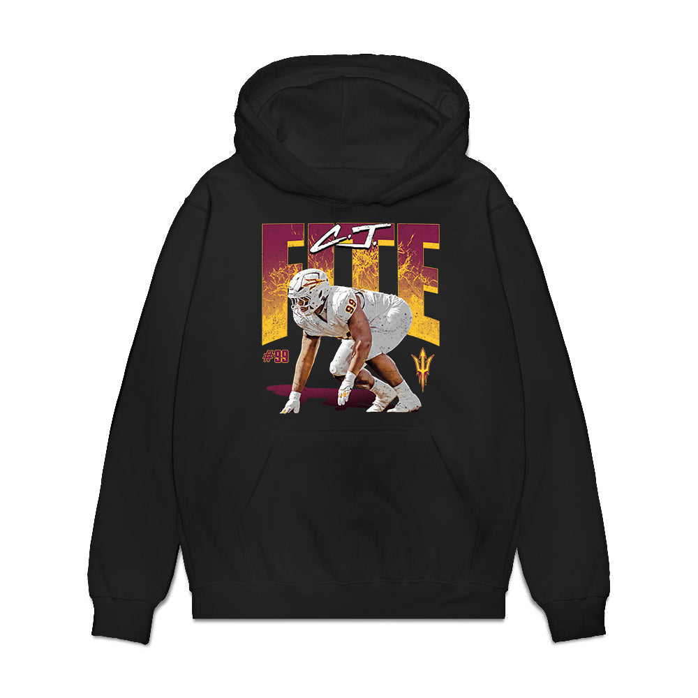 Arizona State - NCAA Football : CJ Fite - Collage Premium Hooded Sweatshirt-0