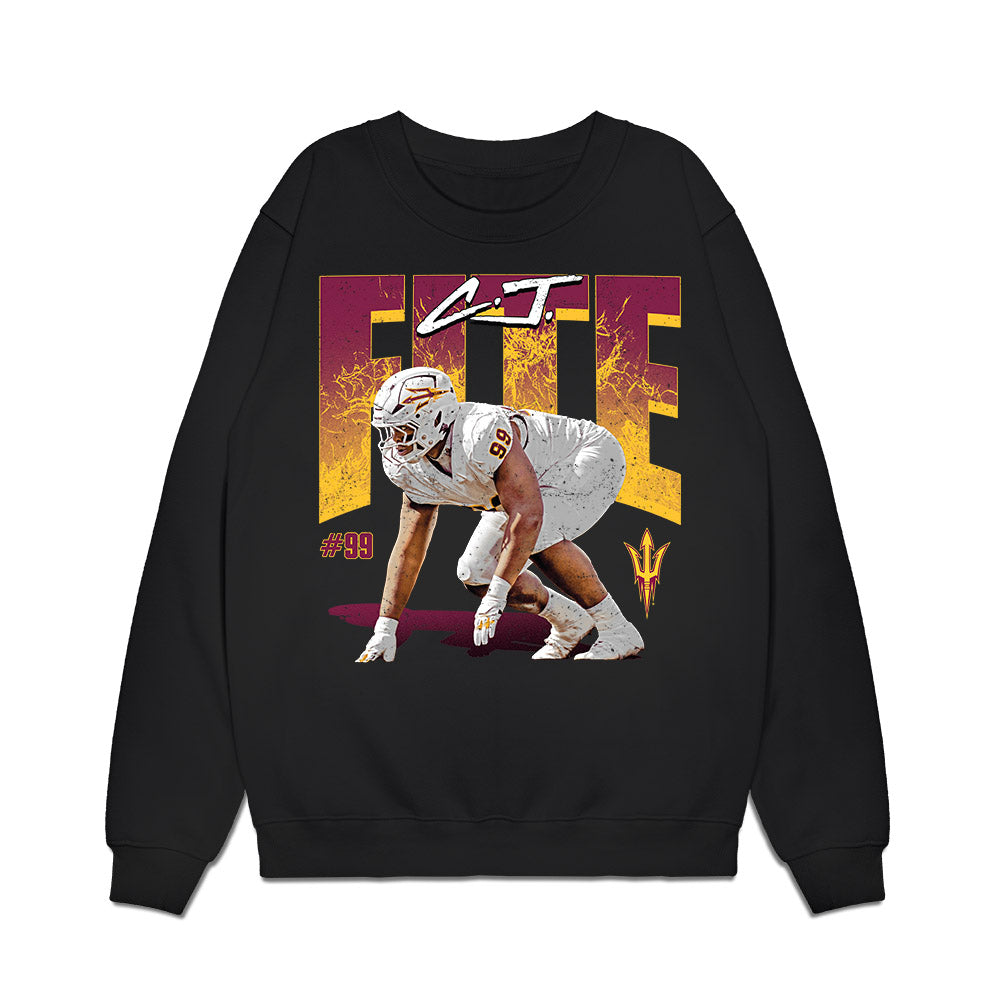 Arizona State - NCAA Football : CJ Fite - Collage Premium Crewneck Sweatshirt-0