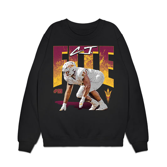 Arizona State - NCAA Football : CJ Fite - Collage Premium Crewneck Sweatshirt-0