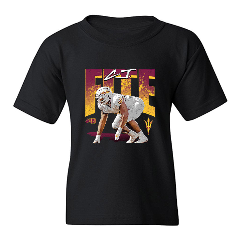 Arizona State - NCAA Football : CJ Fite - Collage Youth T-Shirt-0