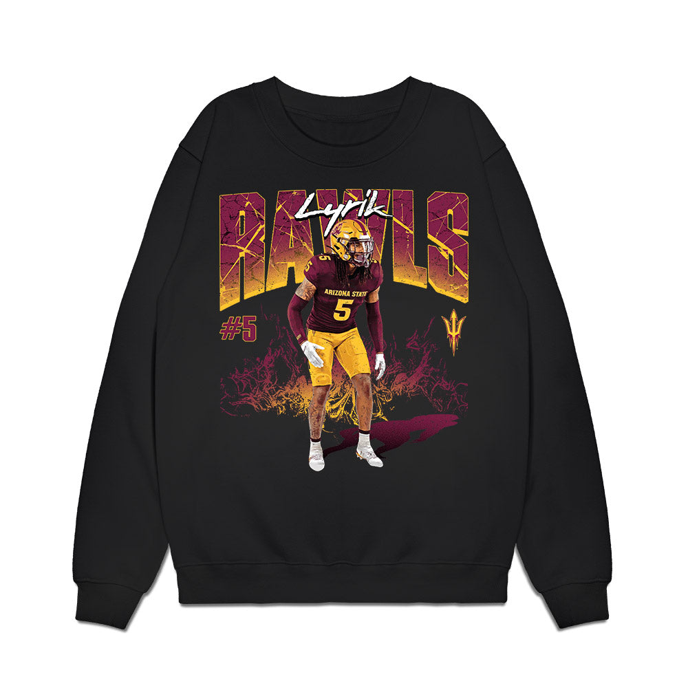 Arizona State - NCAA Football : Lyrik Rawls - Collage Premium Crewneck Sweatshirt-0