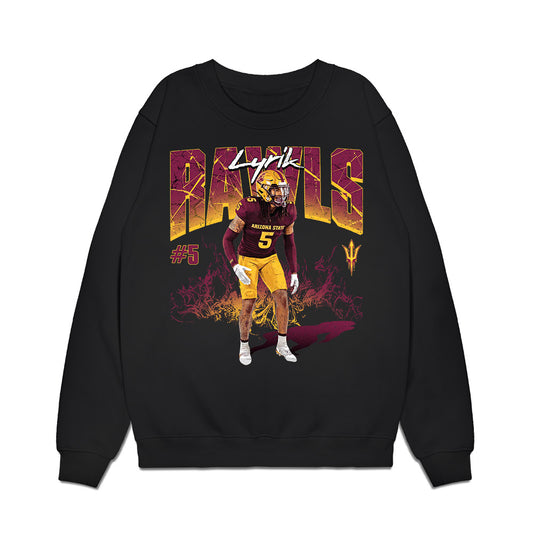Arizona State - NCAA Football : Lyrik Rawls - Collage Premium Crewneck Sweatshirt-0