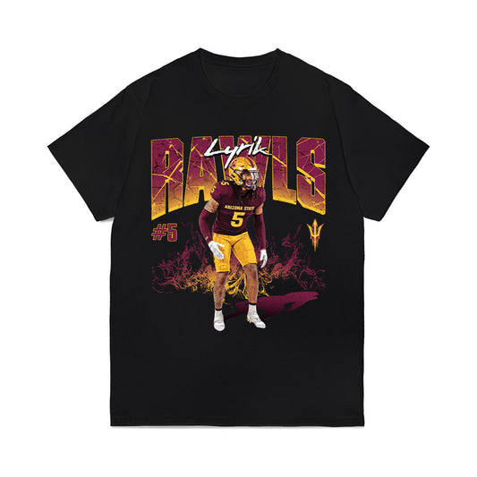 Arizona State - NCAA Football : Lyrik Rawls - Collage Comfort Colors T-Shirt-0