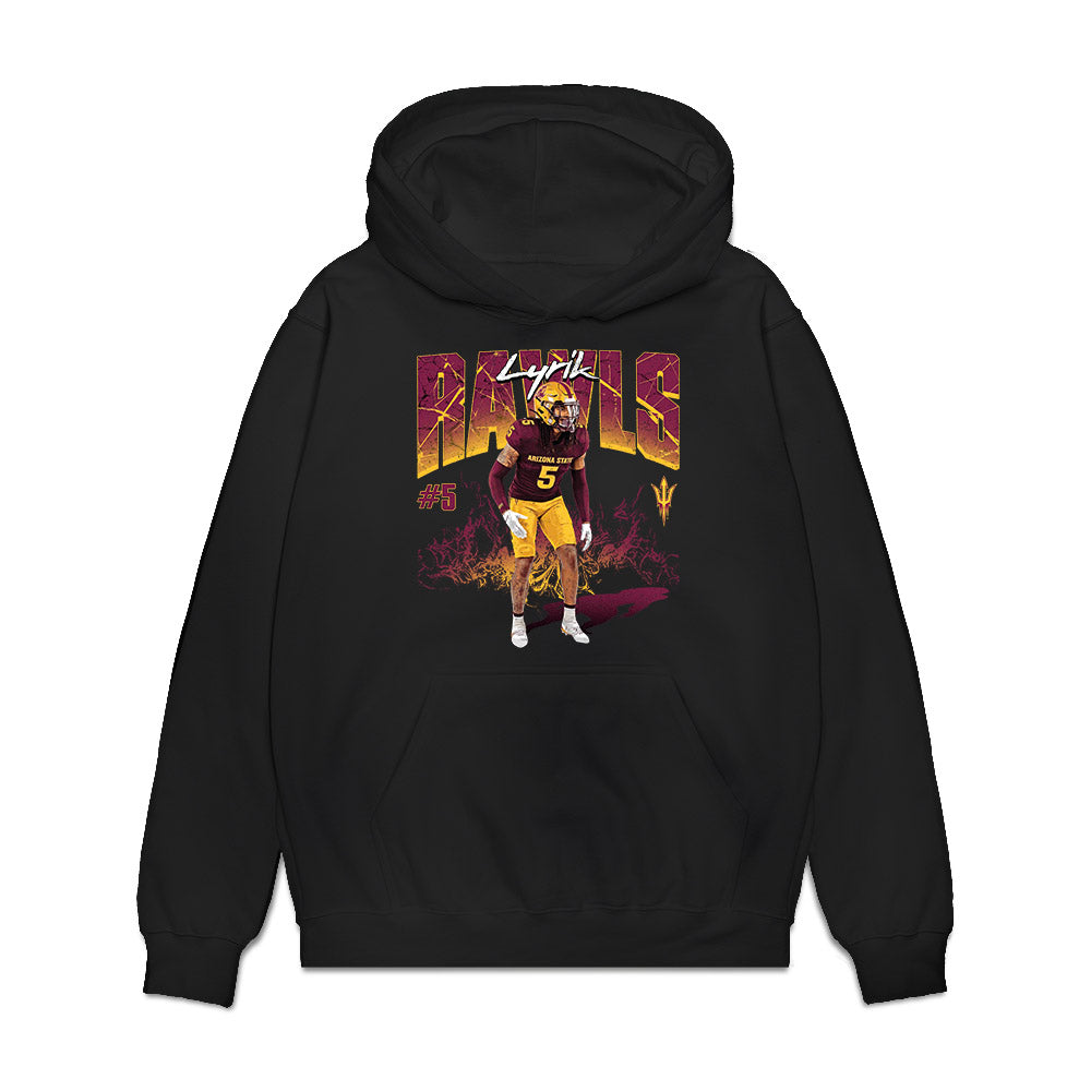 Arizona State - NCAA Football : Lyrik Rawls - Collage Premium Hooded Sweatshirt-0