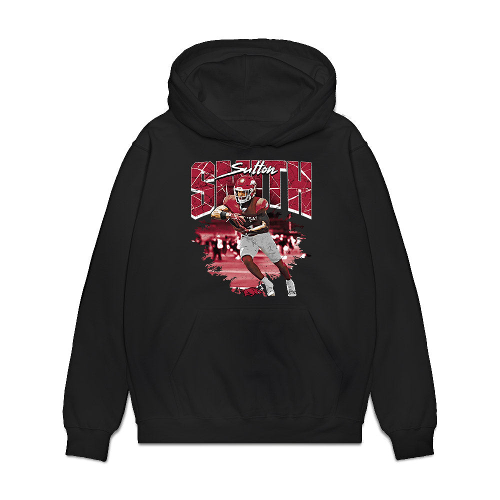 Arkansas - NCAA Football : Sutton Smith - Collage Premium Hooded Sweatshirt-0