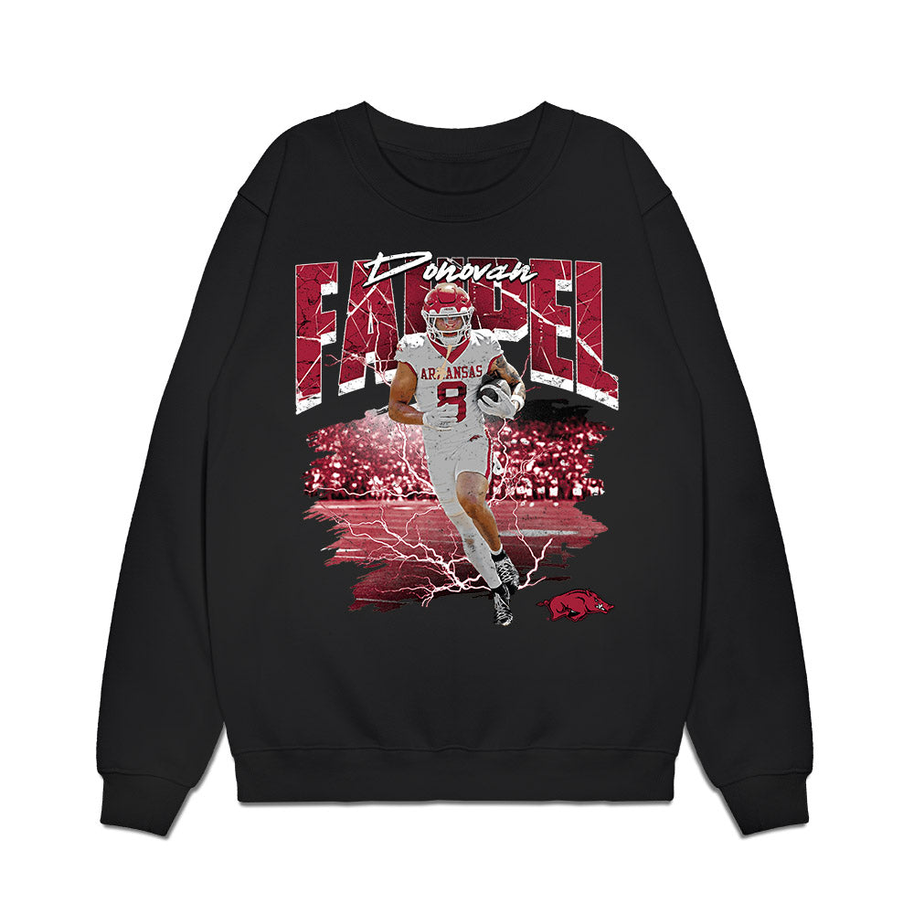 Arkansas - NCAA Football : Donovan Faupel - Collage Premium Crewneck Sweatshirt-0