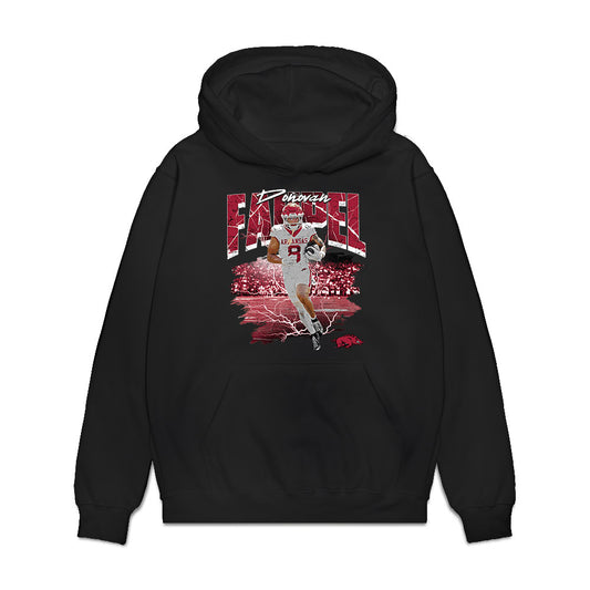 Arkansas - NCAA Football : Donovan Faupel - Collage Premium Hooded Sweatshirt-0