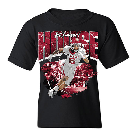 Arkansas - NCAA Football : Khmori House - Collage Youth T-Shirt-0