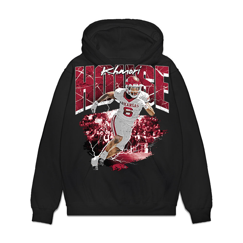 Arkansas - NCAA Football : Khmori House - Collage Premium Hooded Sweatshirt-0