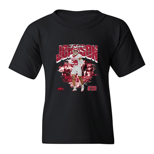 Arkansas - NCAA Football : Jahiem Johnson - Collage Youth T-Shirt-0