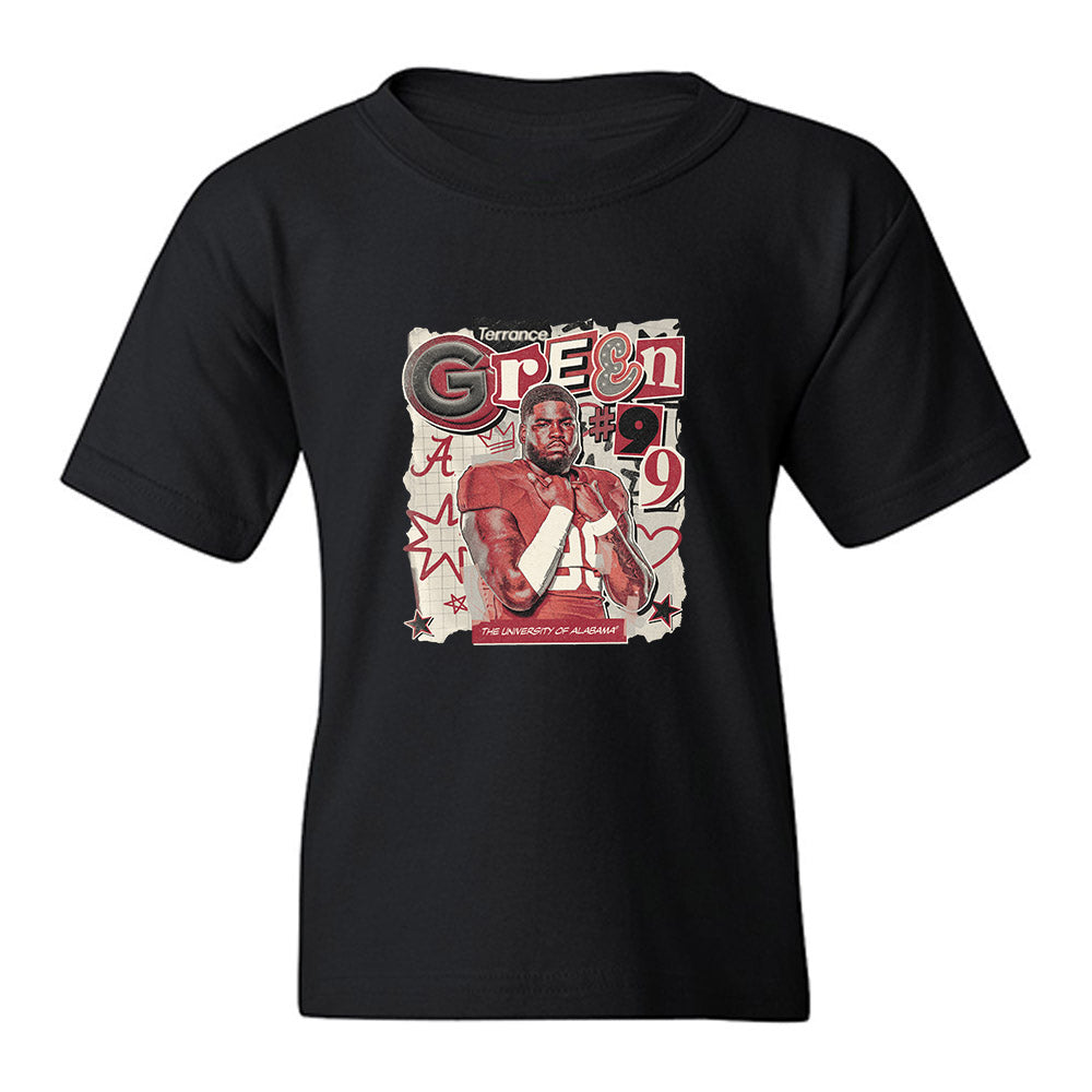Alabama - NCAA Football : Terrance Green - Collage Youth T-Shirt-0
