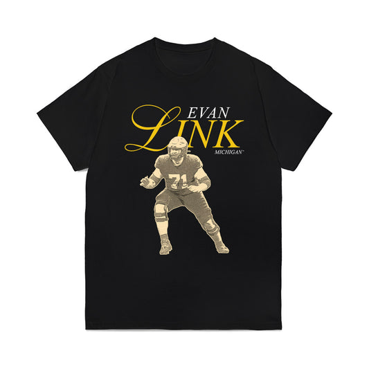 Michigan - NCAA Football : Evan Link - Legacy Comfort Colors T-Shirt-0