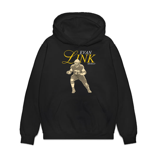 Michigan - NCAA Football : Evan Link - Legacy Premium Hooded Sweatshirt-0