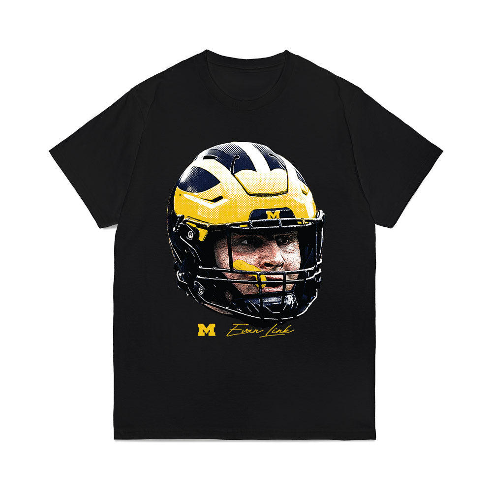Michigan - NCAA Football : Evan Link - Gameface Comfort Colors T-Shirt-0
