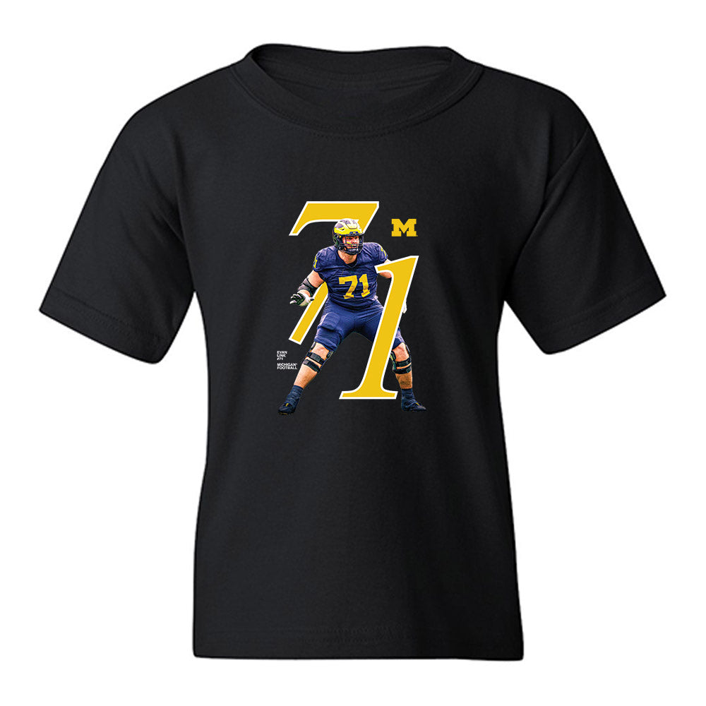 Michigan - NCAA Football : Evan Link - Breakthrough Youth T-Shirt-0