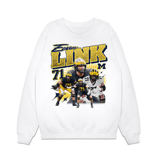 Michigan - NCAA Football : Evan Link - Collage Premium Crewneck Sweatshirt-0