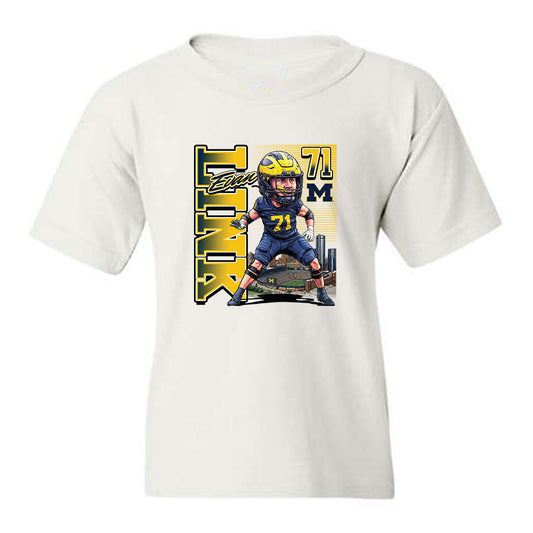 Michigan - NCAA Football : Evan Link - Bobblehead Youth T-Shirt-0