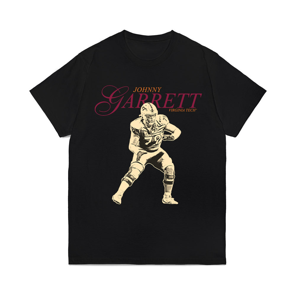 Virginia Tech - NCAA Football : Johnny Garrett - Graphic Comfort Colors T-Shirt-0