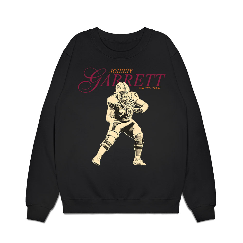 Virginia Tech - NCAA Football : Johnny Garrett - Graphic Premium Crewneck Sweatshirt-0