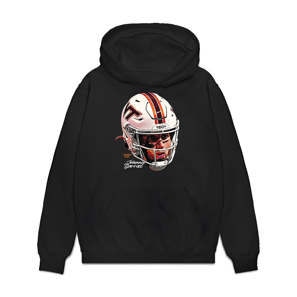 Virginia Tech - NCAA Football : Johnny Garrett - Graphic Premium Hooded Sweatshirt-0