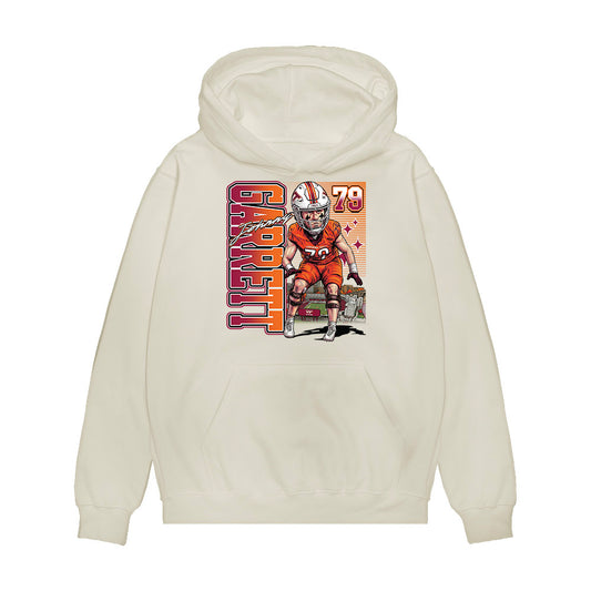 Virginia Tech - NCAA Football : Johnny Garrett - Caricature Premium Hooded Sweatshirt-0