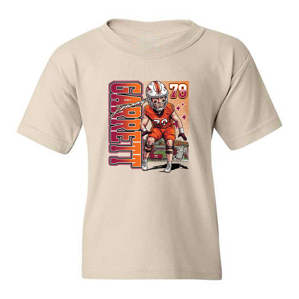 Virginia Tech - NCAA Football : Johnny Garrett - Caricature Youth T-Shirt-0