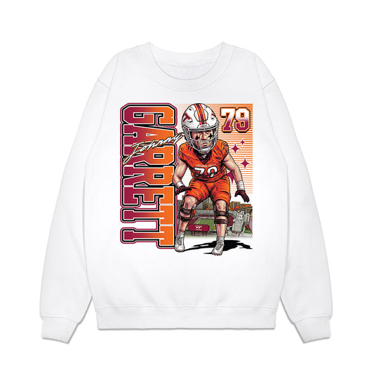Virginia Tech - NCAA Football : Johnny Garrett - Caricature Premium Crewneck Sweatshirt-0
