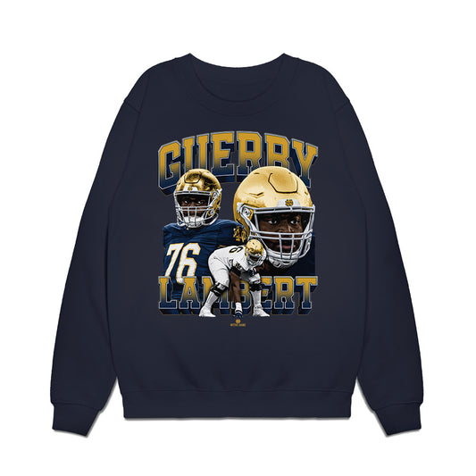 Notre Dame - NCAA Football : Guerby Lambert - Collage Premium Crewneck Sweatshirt-0