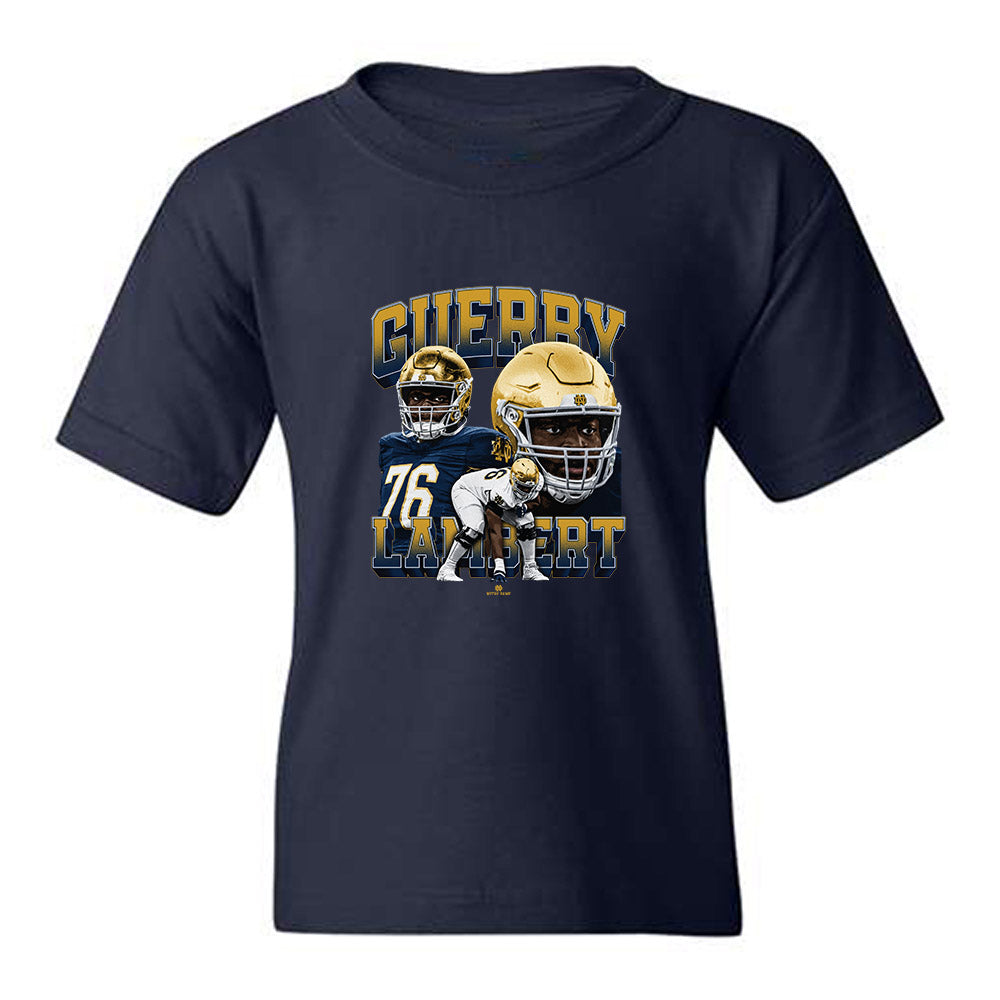 Notre Dame - NCAA Football : Guerby Lambert - Collage Youth T-Shirt-0