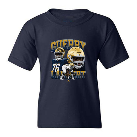 Notre Dame - NCAA Football : Guerby Lambert - Collage Youth T-Shirt-0