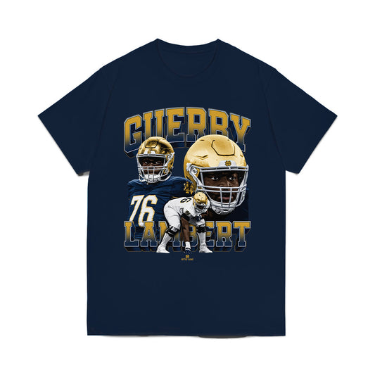 Notre Dame - NCAA Football : Guerby Lambert - Collage Comfort Colors T-Shirt-0