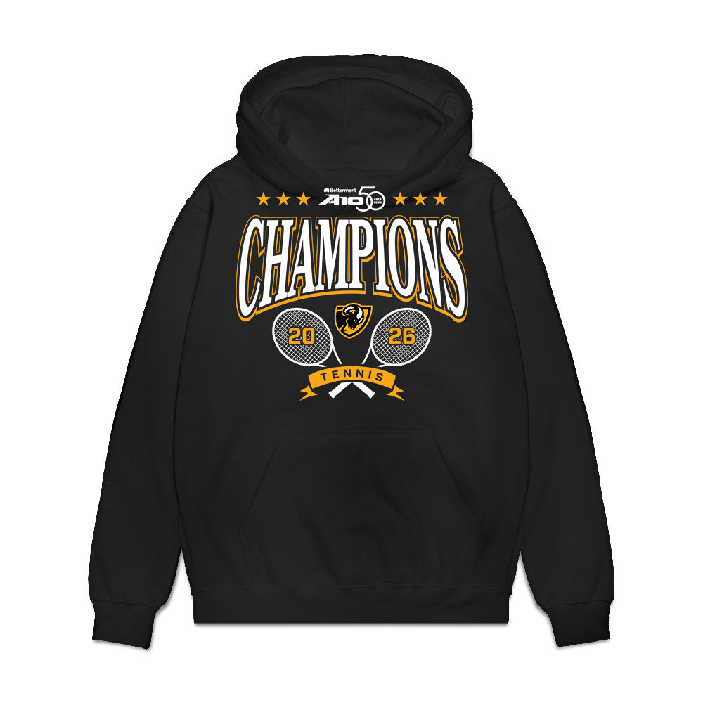 VCU - NCAA Women's Tennis : Andrea Magallanes - A10 Champions Premium Hooded Sweatshirt-0
