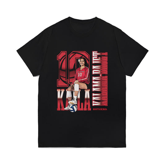Rutgers - NCAA Women's Volleyball : Kaila Kalama-Bajet - Collage Comfort Colors T-Shirt-0