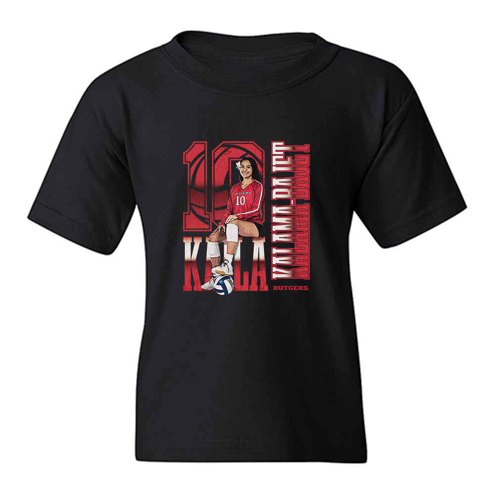 Rutgers - NCAA Women's Volleyball : Kaila Kalama-Bajet - Collage Youth T-Shirt-0