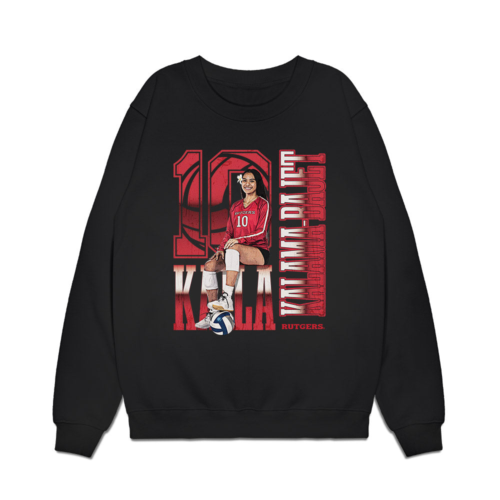 Rutgers - NCAA Women's Volleyball : Kaila Kalama-Bajet - Collage Premium Crewneck Sweatshirt-0