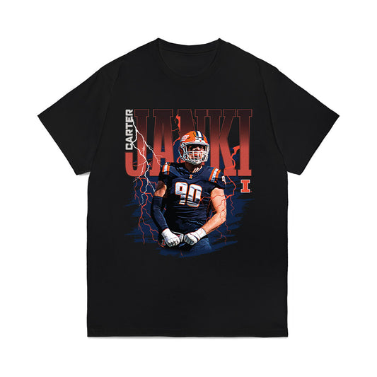 Illinois - NCAA Football : Carter Janki - Collage Comfort Colors T-Shirt-0