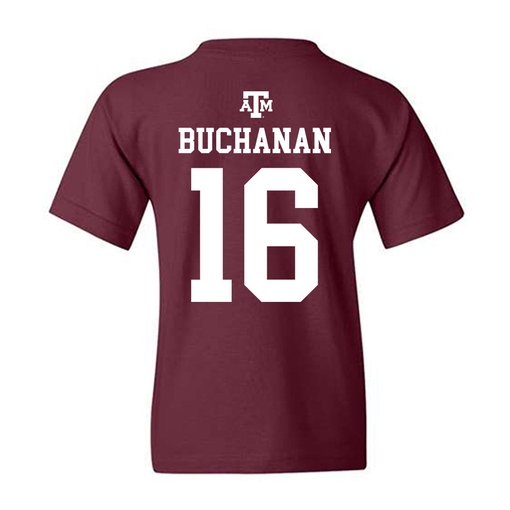 Texas A&M - NCAA Women's Soccer : Trinity Buchanan - Maroon Out 2026 Youth T-Shirt-1