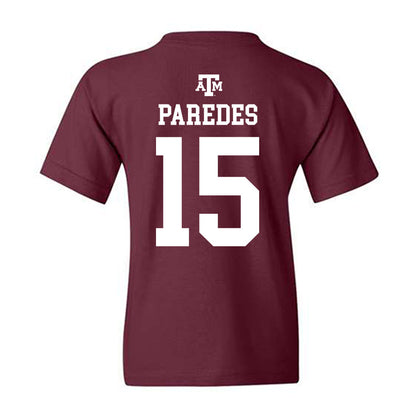 Texas A&M - NCAA Women's Soccer : Adelaide Paredes - Maroon Out 2026 Youth T-Shirt-1