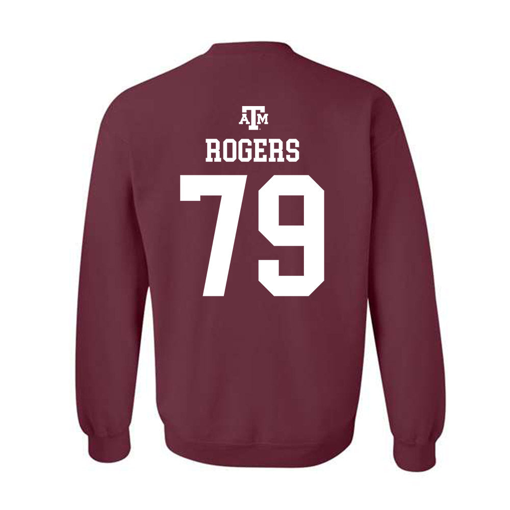 Texas A&M - NCAA Football : Lamont Rogers - Maroon Out 2026 Crewneck Sweatshirt-1