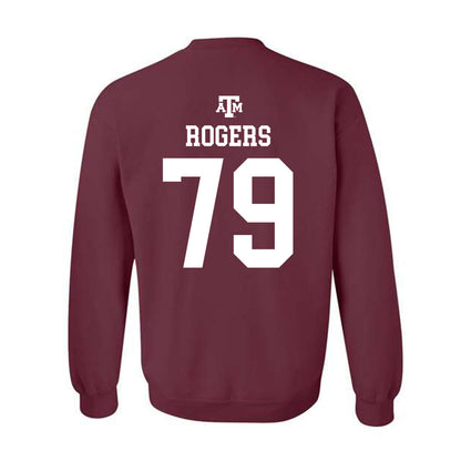 Texas A&M - NCAA Football : Lamont Rogers - Maroon Out 2026 Crewneck Sweatshirt-1