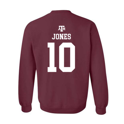 Texas A&M - NCAA Football : Marco Jones - Maroon Out 2026 Crewneck Sweatshirt-1